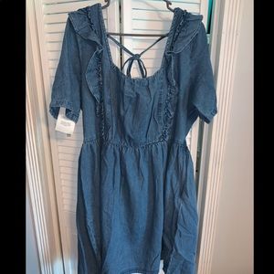 ASOS Curve Denim Smock Dress